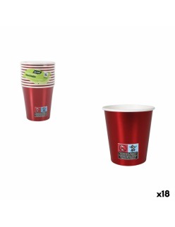 Set of glasses Algon Red 200 ml 10 Pieces (18 Units)
