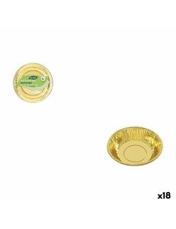 Plate set Algon Golden 450 ml 6 Pieces (18 Units)