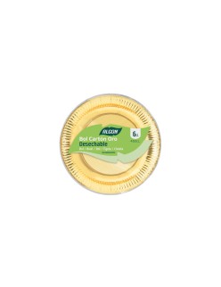 Plate set Algon Golden 450 ml 6 Pieces (18 Units)