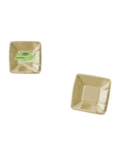Plate set Algon Golden 18 cm 12 Pieces (18 Units)
