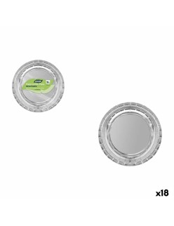 Plate set Algon Silver 20 cm 10 Pieces (18 Units)