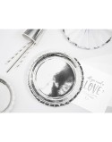 Plate set Algon Silver 20 cm 10 Pieces (18 Units)