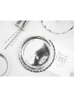Plate set Algon Silver 20 cm 10 Pieces (18 Units)