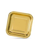 Plate set Algon Golden 23 cm 10 Pieces (18 Units)
