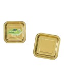 Plate set Algon Golden 23 cm 10 Pieces (18 Units)