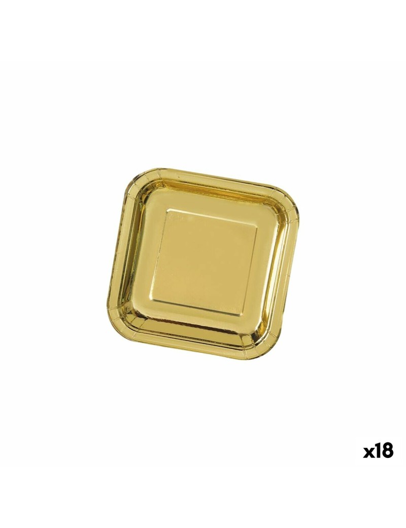 Set de Platos Algon Dorado 26 cm 3 Piezas (18 Unidades)