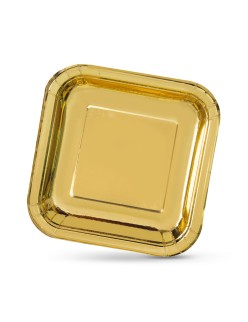 Set de Platos Algon Dorado 26 cm 3 Piezas (18 Unidades)