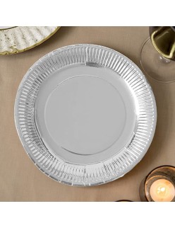 Plate set Algon Silver 23 cm 10 Pieces (18 Units)