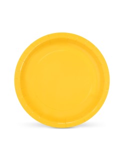 Plate set Algon Yellow 20 cm 10 Pieces (24 Units)