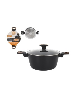 Casseruola con coperchio MasterChef 24 cm 2,5 mm (4 Unità)
