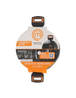Casseruola con coperchio MasterChef 24 cm 2,5 mm (4 Unità)