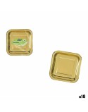Plate set Algon Golden 20 cm 10 Pieces (18 Units)