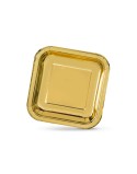 Plate set Algon Golden 20 cm 10 Pieces (18 Units)