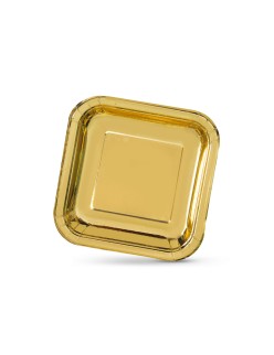 Plate set Algon Golden 20 cm 10 Pieces (18 Units)
