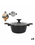 Casseruola con coperchio MasterChef 28 cm 2,5 mm (4 Unità)