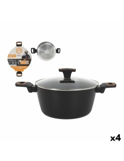 Casseruola con coperchio MasterChef 28 cm 2,5 mm (4 Unità)