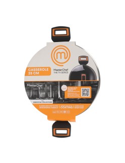 Casseruola con coperchio MasterChef 28 cm 2,5 mm (4 Unità)