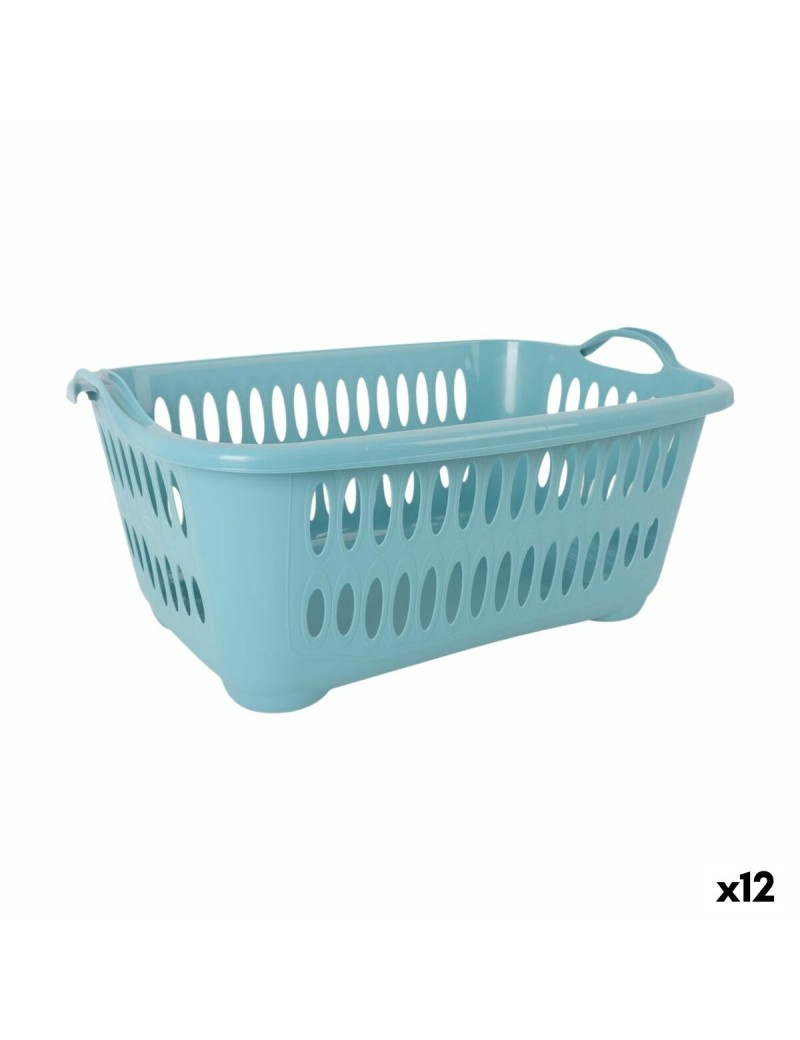 Cesto per i Panni Tontarelli Cover line Azzurro Plastica 62,5 x 44,5 x 27,5 cm (12 Unità)