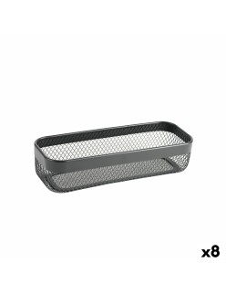 Cestino Multiuso Confortime Nero Metallo 30,5 x 11,5 x 7 cm (8 Unità)