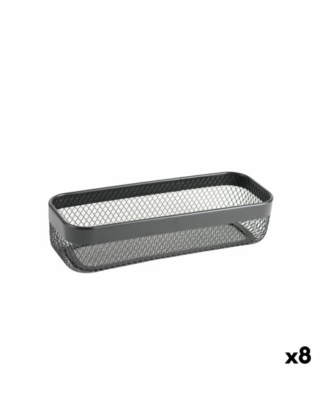 Cestino Multiuso Confortime Nero Metallo 30,5 x 11,5 x 7 cm (8 Unità)