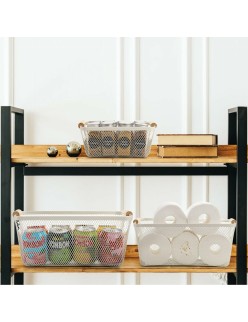 Multi-purpose basket Confortime Metal 33,2 x 22,6 x 13,5 cm (10 Units)