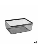 Cestino Multiuso Confortime Nero Metallo 30,5 x 40,5 x 15,2 cm (6 Unità)
