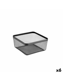 Cestino Multiuso Confortime Nero Metallo 30,5 x 30,5 x 15,2 cm (6 Unità)