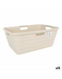 Cesto per i Panni Tontarelli Maya Beige Plastica 54,5 x 37,5 x 22 cm (12 Unità)