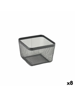 Cestino Multiuso Confortime Nero Metallo 24,5 x 24,5 x 17 cm (8 Unità)