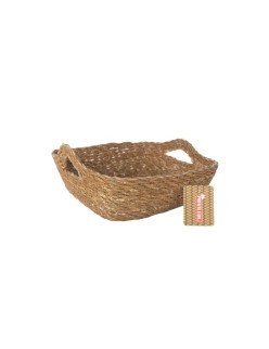 Multi-purpose basket Privilege Brown wicker 22 x 22 x 8 cm (12 Units)