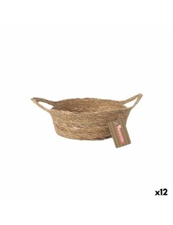 Multi-purpose basket Privilege   Brown wicker ø 22 x 8 cm (12 Units)