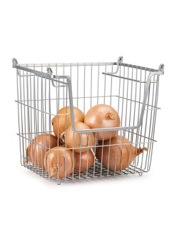 Cestino Multiuso Confortime Grigio Metallo 32 x 27 x 23 cm (6 Unità)