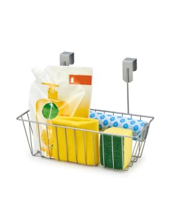 Cestino Multiuso Confortime Grigio Metallo 28 x 15 x 21 cm (12 Unità)