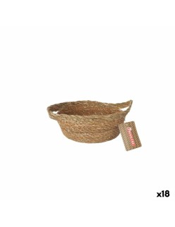 Multi-purpose basket Privilege   Brown wicker ø 17 x 7 cm (18 Units)