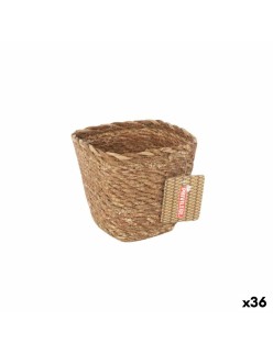 Multi-purpose basket Privilege   Brown wicker Squared 12 x 12 x 11 cm (36 Units)