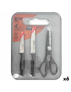 Set de Cuchillos Quttin Nero 4 Piezas (6 Unidades)