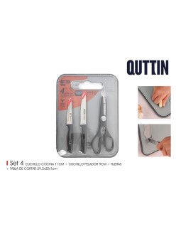 Set de Cuchillos Quttin Nero 4 Piezas (6 Unidades)