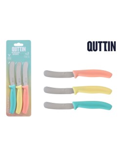 Cuchillo de Cocina Quttin Basic 20 cm 0,8 mm 3 Piezas (12 Unidades)