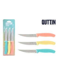 Cuchillo de Cocina Quttin Basic 11 cm 3 Piezas (18 Unidades)