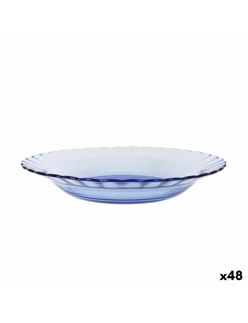 Piatto Fondo Duralex Picardie Azzurro Ø 23 cm (48 Unità)