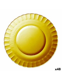 Flat Plate Duralex Picardie Crystal Amber Ø 23 cm (48 Units)