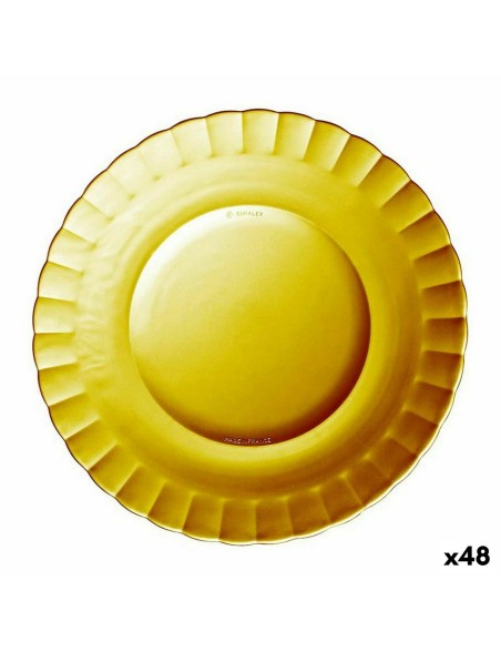 Flat Plate Duralex Picardie Crystal Amber Ø 23 cm (48 Units)
