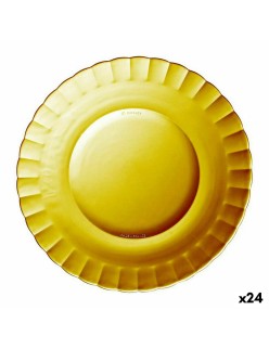 Flat Plate Duralex Picardie Crystal Amber Ø 26 cm (24 Units)