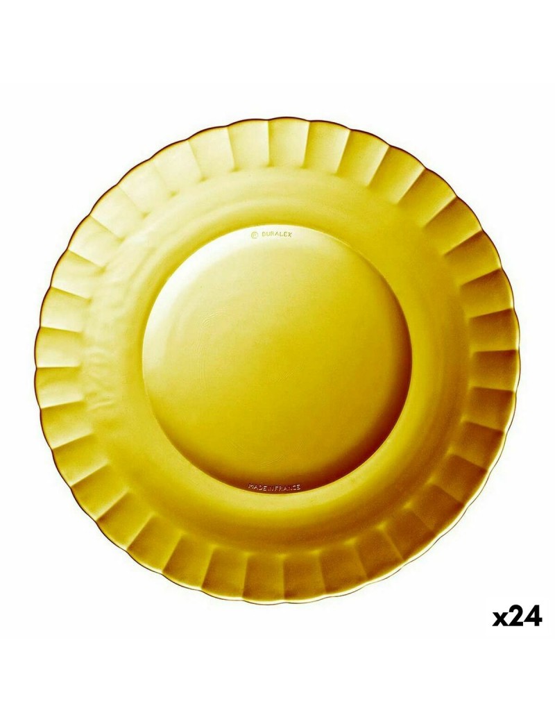 Flat Plate Duralex Picardie Crystal Amber Ø 26 cm (24 Units)