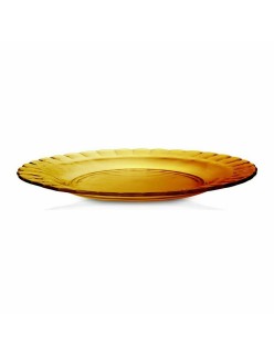 Flat Plate Duralex Picardie Crystal Amber Ø 26 cm (24 Units)
