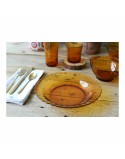 Flat Plate Duralex Picardie Crystal Amber Ø 26 cm (24 Units)