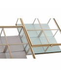 Jewelry box DKD Home Decor Green Light grey Metal Crystal 15 x 15 x 5,5 cm (2 Units)