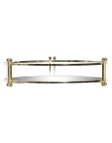 bandeja de aperitivos DKD Home Decor 21,5 x 21,5 x 5,5 cm Espelho Dourado Metal Glam