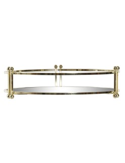 bandeja de aperitivos DKD Home Decor 21,5 x 21,5 x 5,5 cm Espelho Dourado Metal Glam