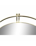 bandeja de aperitivos DKD Home Decor 21,5 x 21,5 x 5,5 cm Espelho Dourado Metal Glam